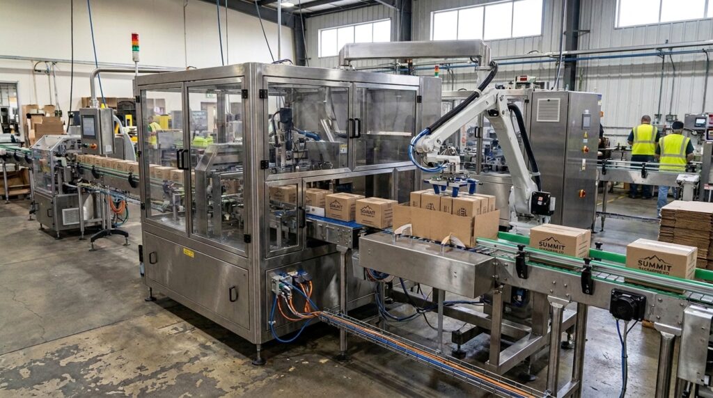 wrap around case packer